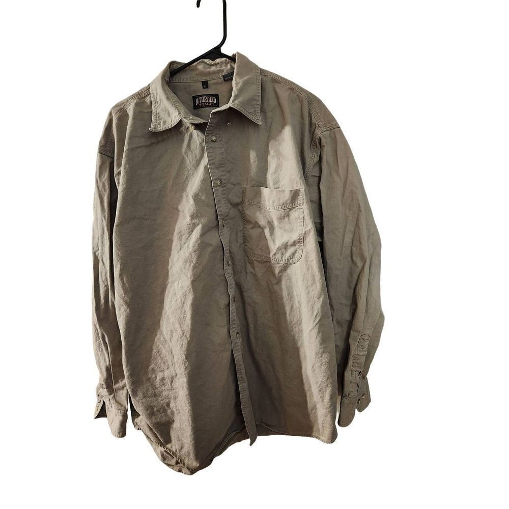 Butterfield stage XL tan long sleeve shirt